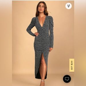 Lulu’s metallic midi cocktail dress
